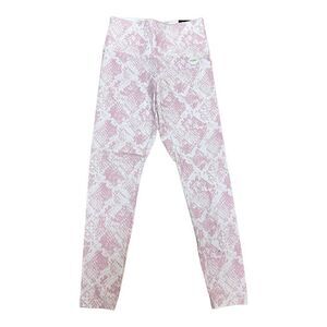 PINK VICTORIAS SECRET SIZE‎ M LEGGINGS HIGH WAIST SNAKESKIN PRINT YOGA VS NEW